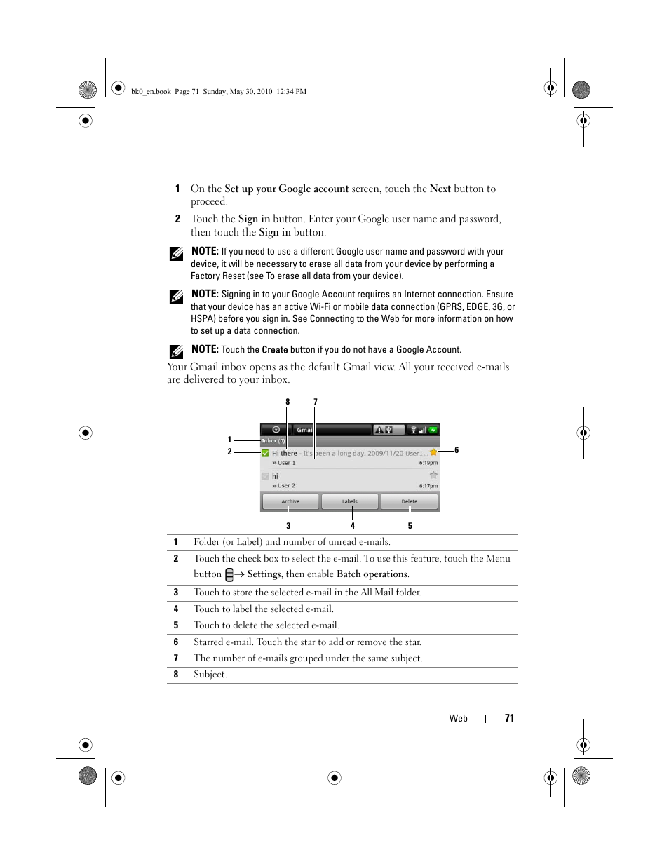 Dell STREAK mobile User Manual | Page 71 / 140