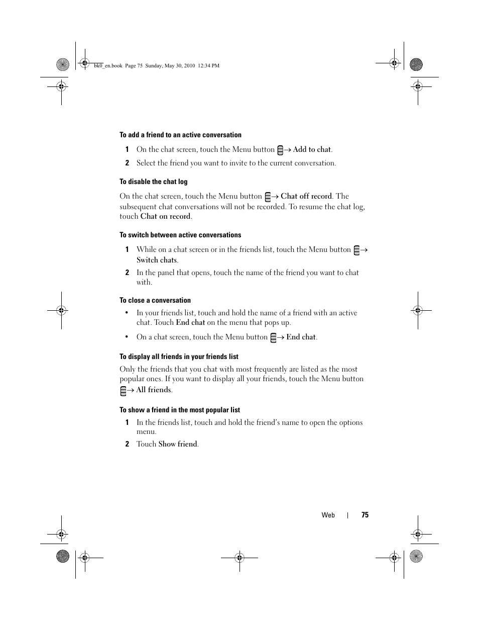 Dell STREAK mobile User Manual | Page 75 / 140