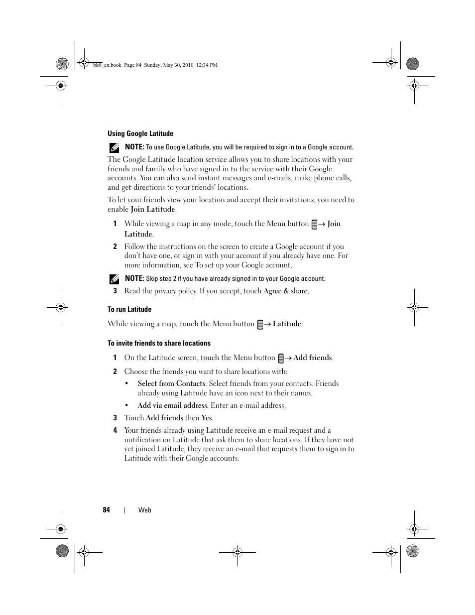Dell STREAK mobile User Manual | Page 84 / 140