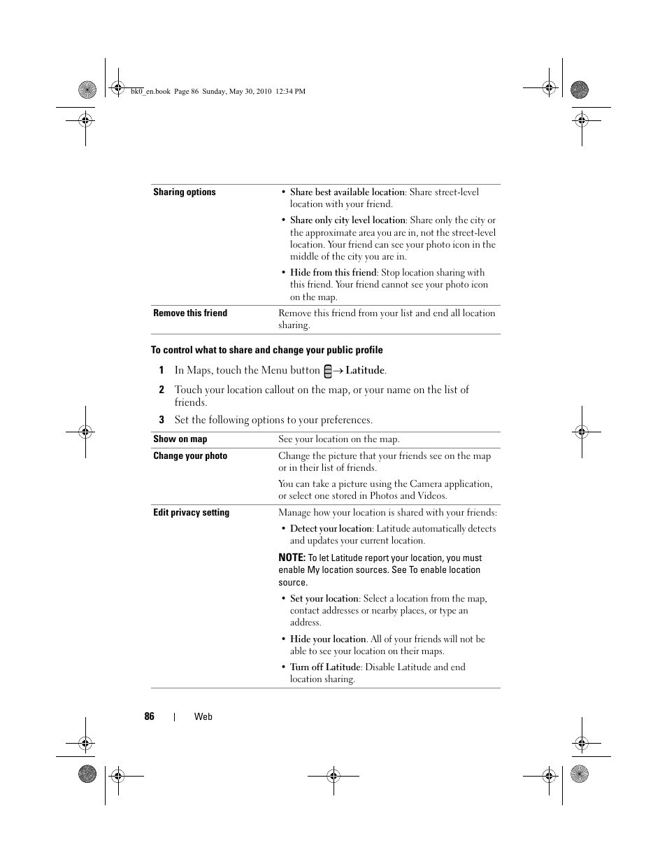 Dell STREAK mobile User Manual | Page 86 / 140