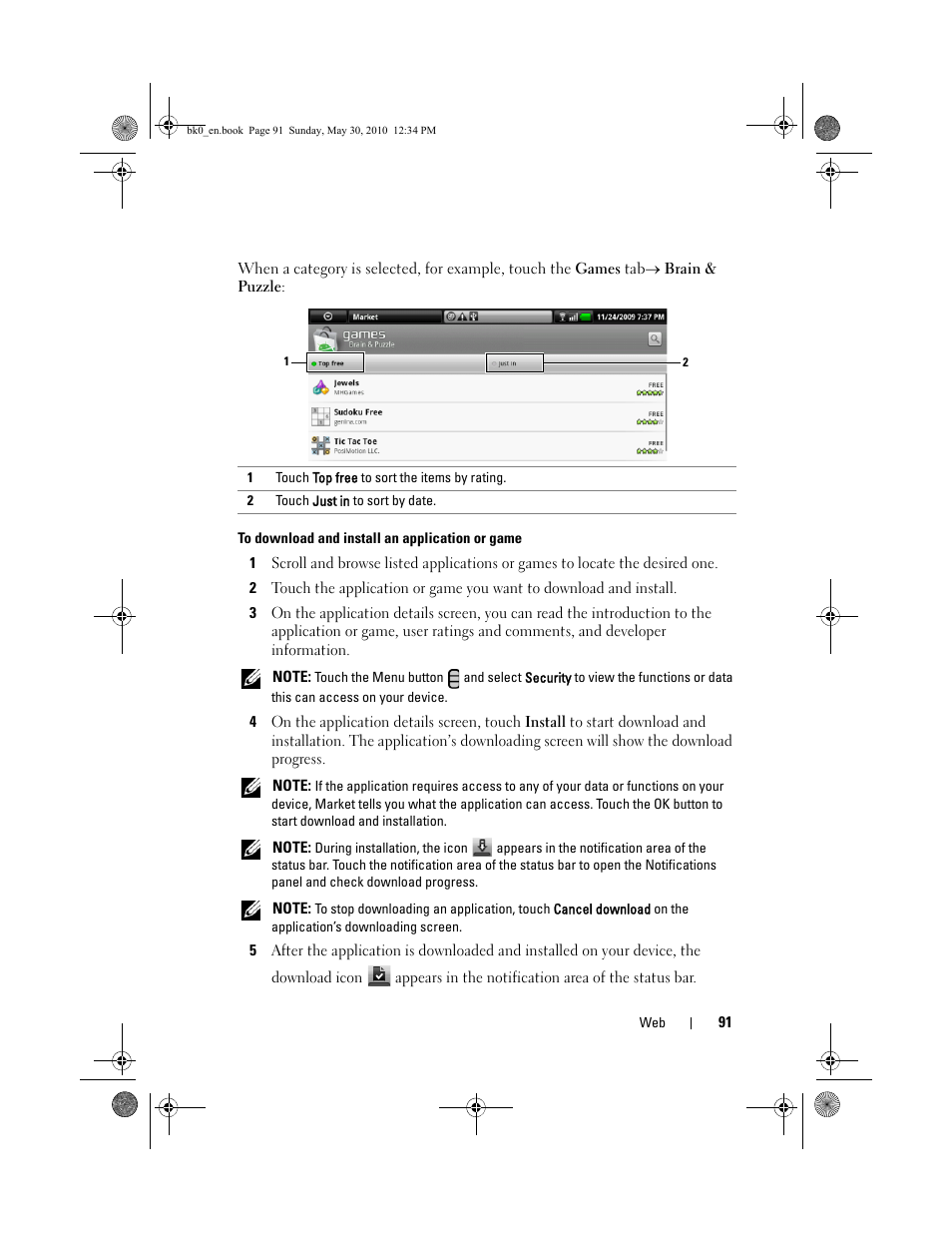 Dell STREAK mobile User Manual | Page 91 / 140