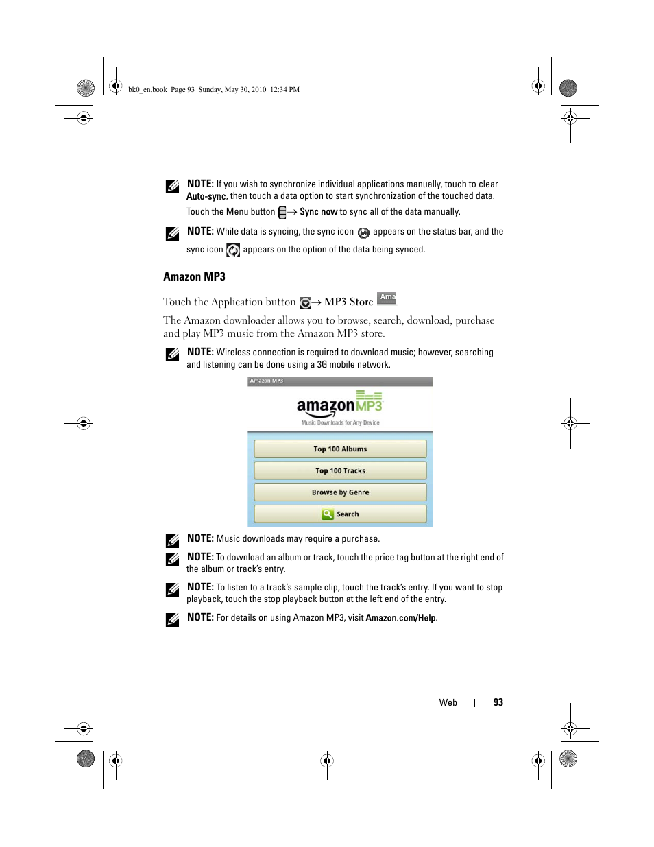 Amazon mp3 | Dell STREAK mobile User Manual | Page 93 / 140