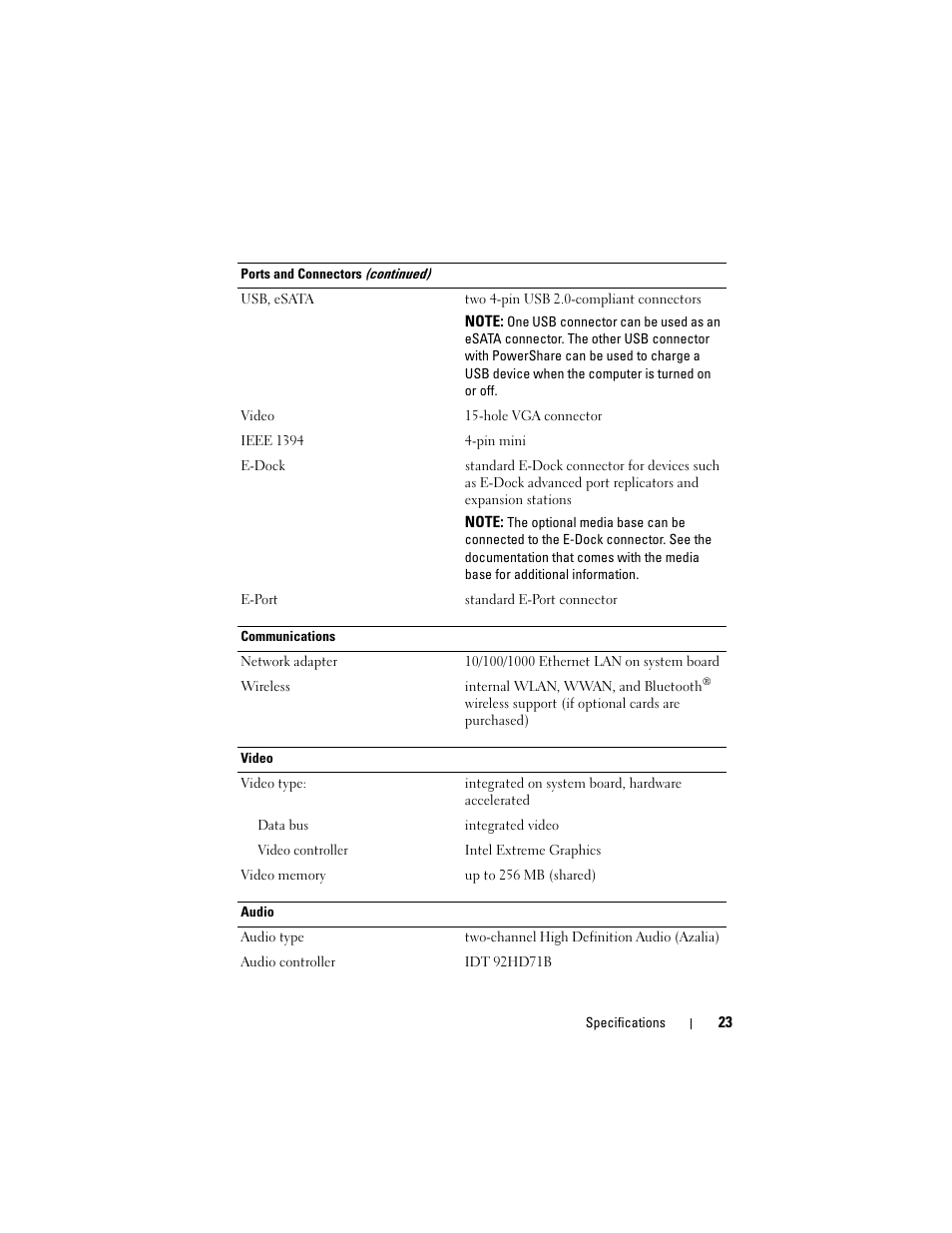 Dell Latitude E4200 (Late 2008) User Manual | Page 23 / 56