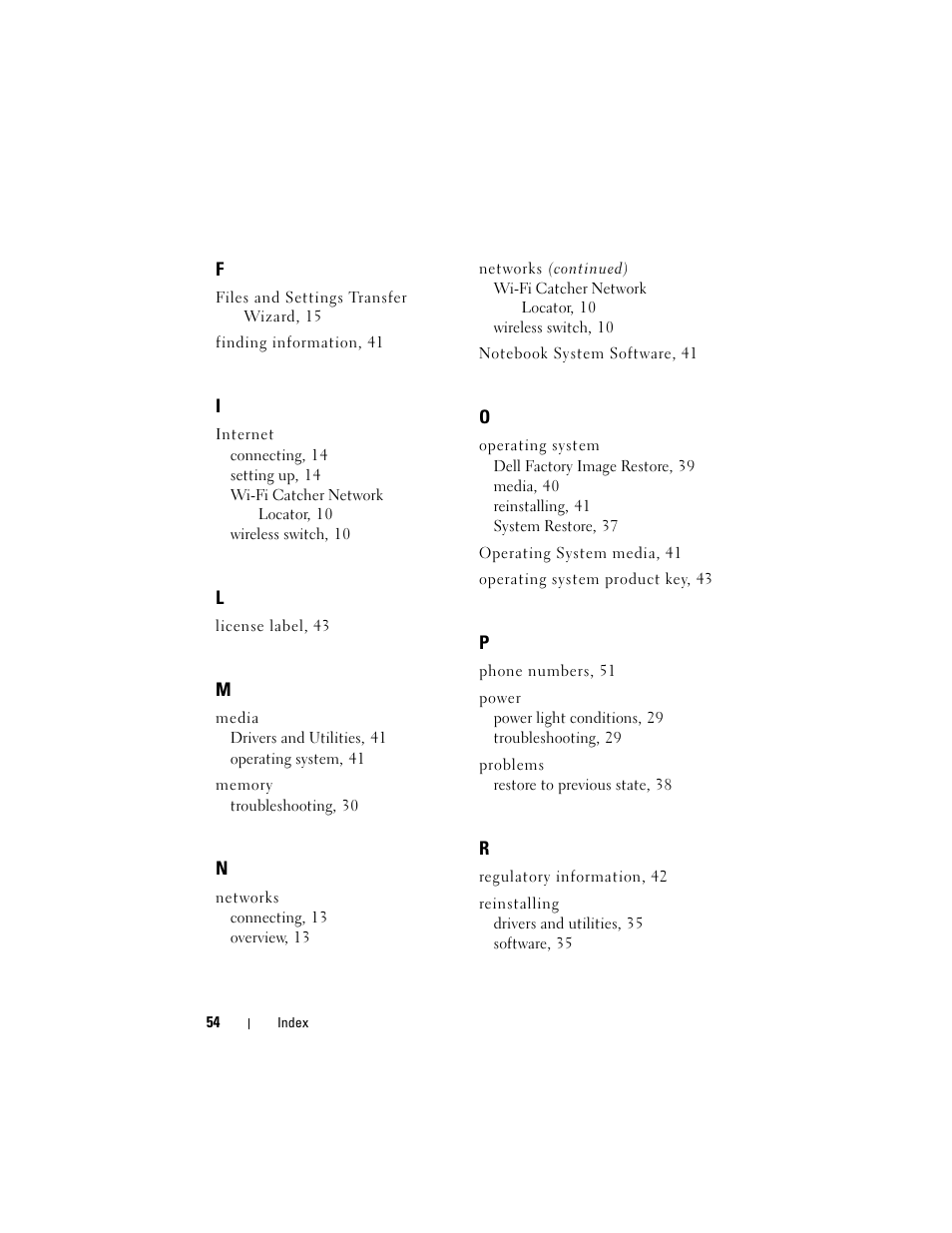 Dell Latitude E4200 (Late 2008) User Manual | Page 54 / 56