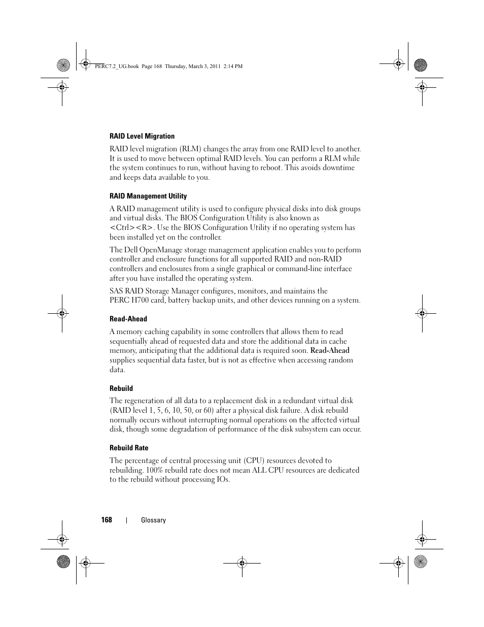 Dell PowerEdge RAID Controller H800 User Manual | Page 168 / 178
