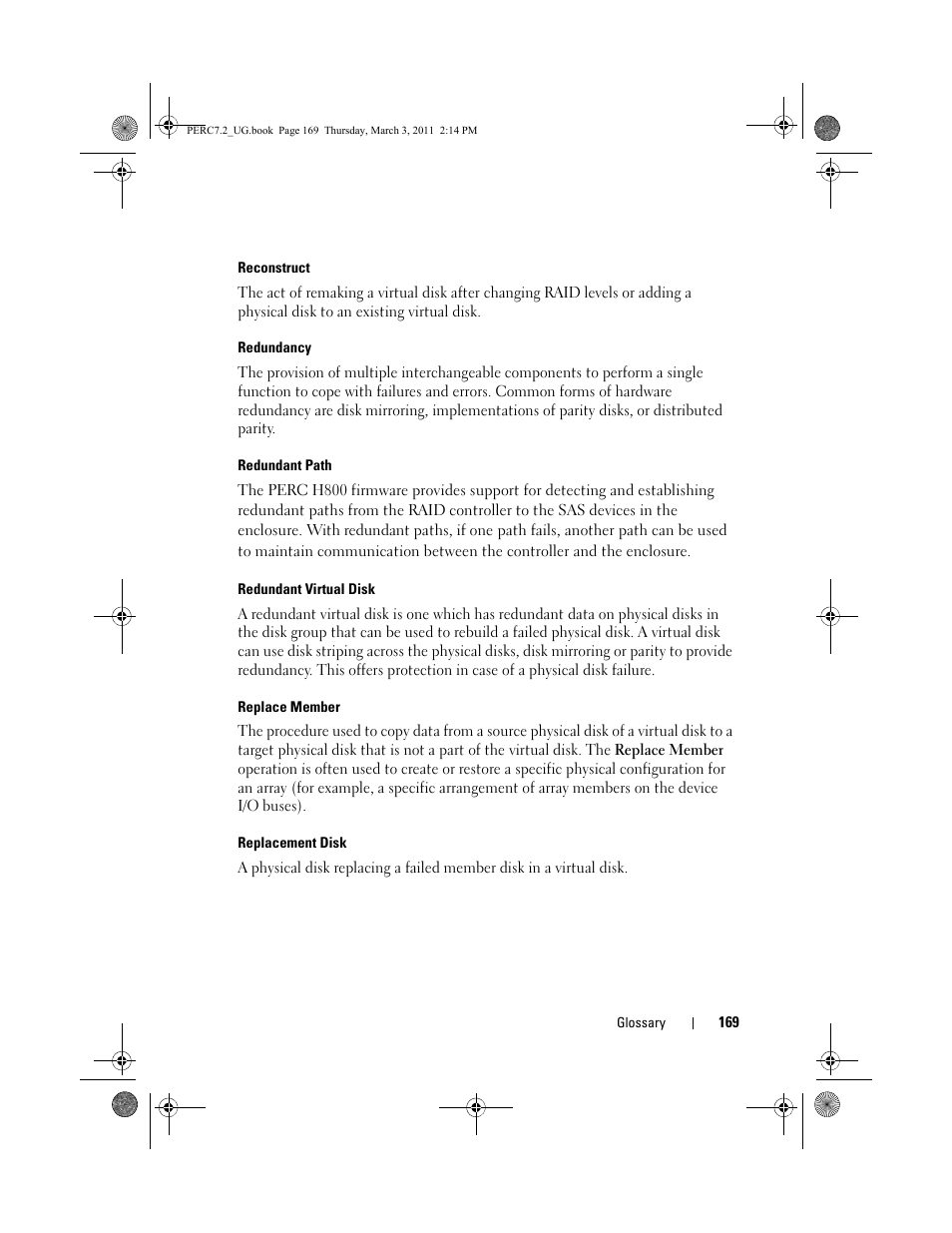 Dell PowerEdge RAID Controller H800 User Manual | Page 169 / 178
