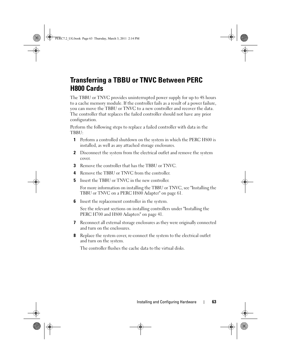 Dell PowerEdge RAID Controller H800 User Manual | Page 63 / 178