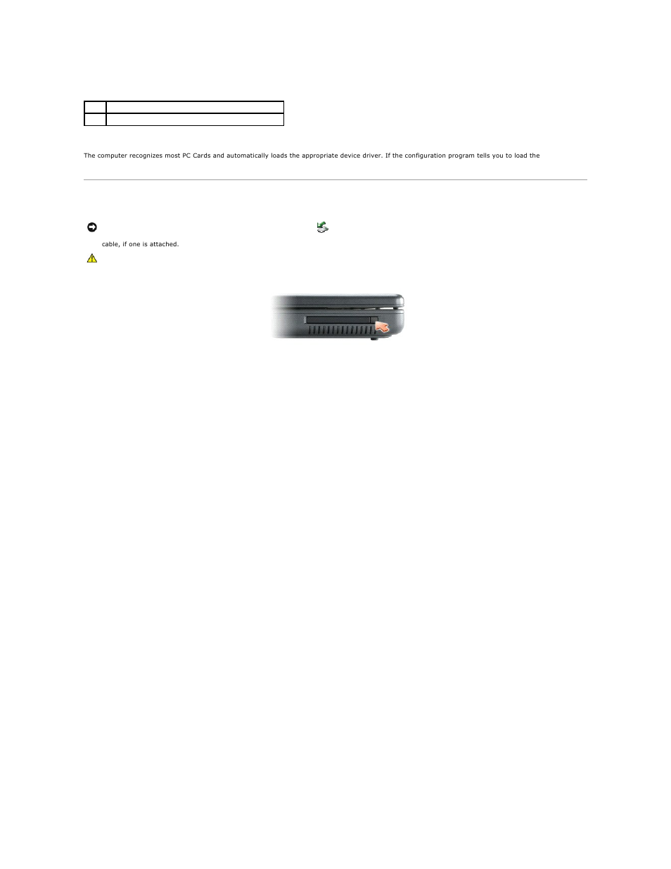 Removing a pc card or blank | Dell Latitude 110L User Manual | Page 57 / 94