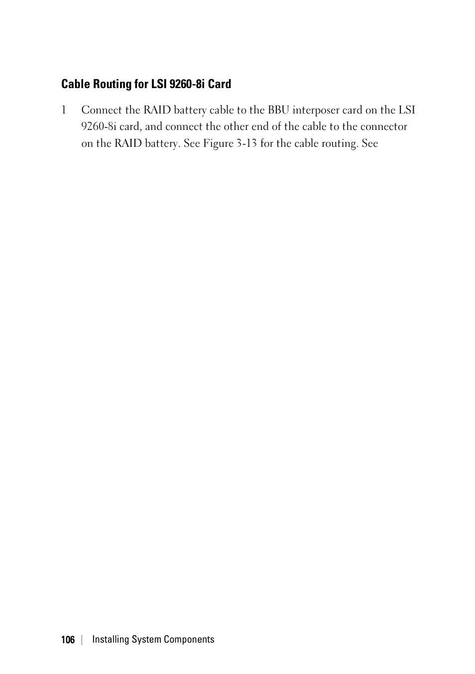 Cable routing for lsi 9260-8i card | Dell POWEREDGE C6105 User Manual | Page 106 / 222