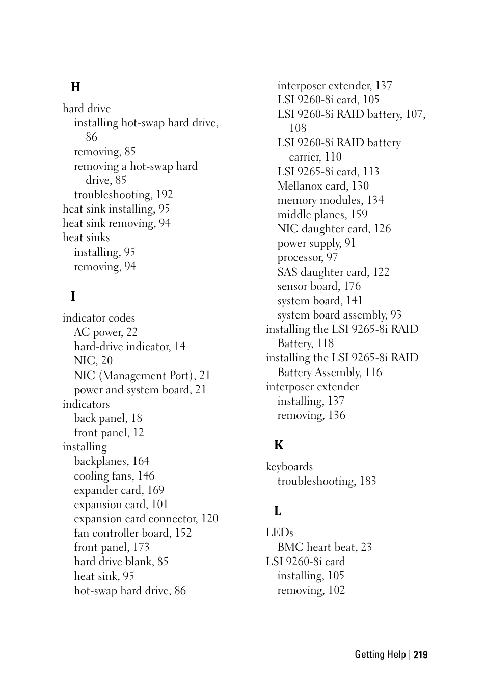 Dell POWEREDGE C6105 User Manual | Page 219 / 222