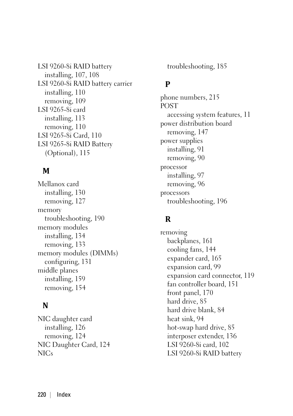 Dell POWEREDGE C6105 User Manual | Page 220 / 222