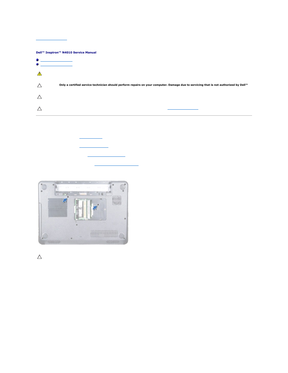 Keyboard, Removing the keyboard | Dell Inspiron 14R (N4010, Early 2010) User Manual | Page 34 / 53