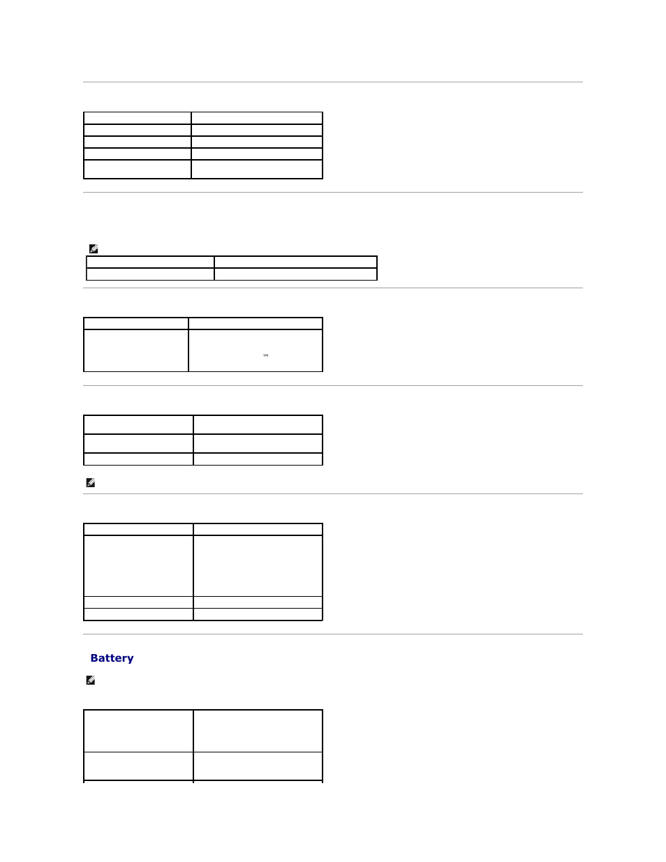 Audio, Camera, Drive(s) | Ports and connectors, Display, Battery | Dell Adamo XPS (Late 2009) User Manual | Page 13 / 59