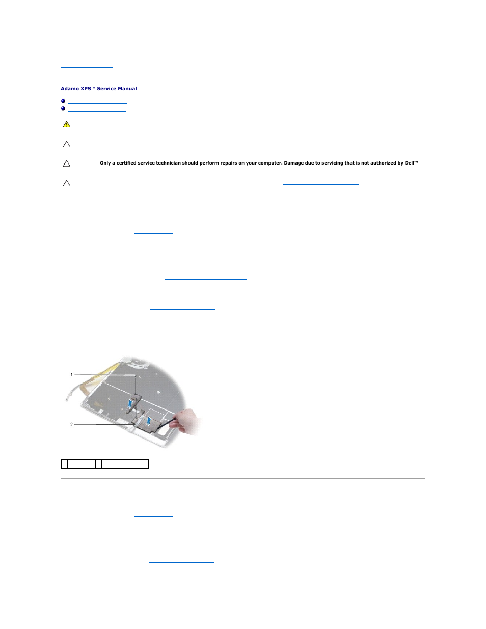 Base cover, Removing the base cover, Replacing the base cover | Dell Adamo XPS (Late 2009) User Manual | Page 2 / 59