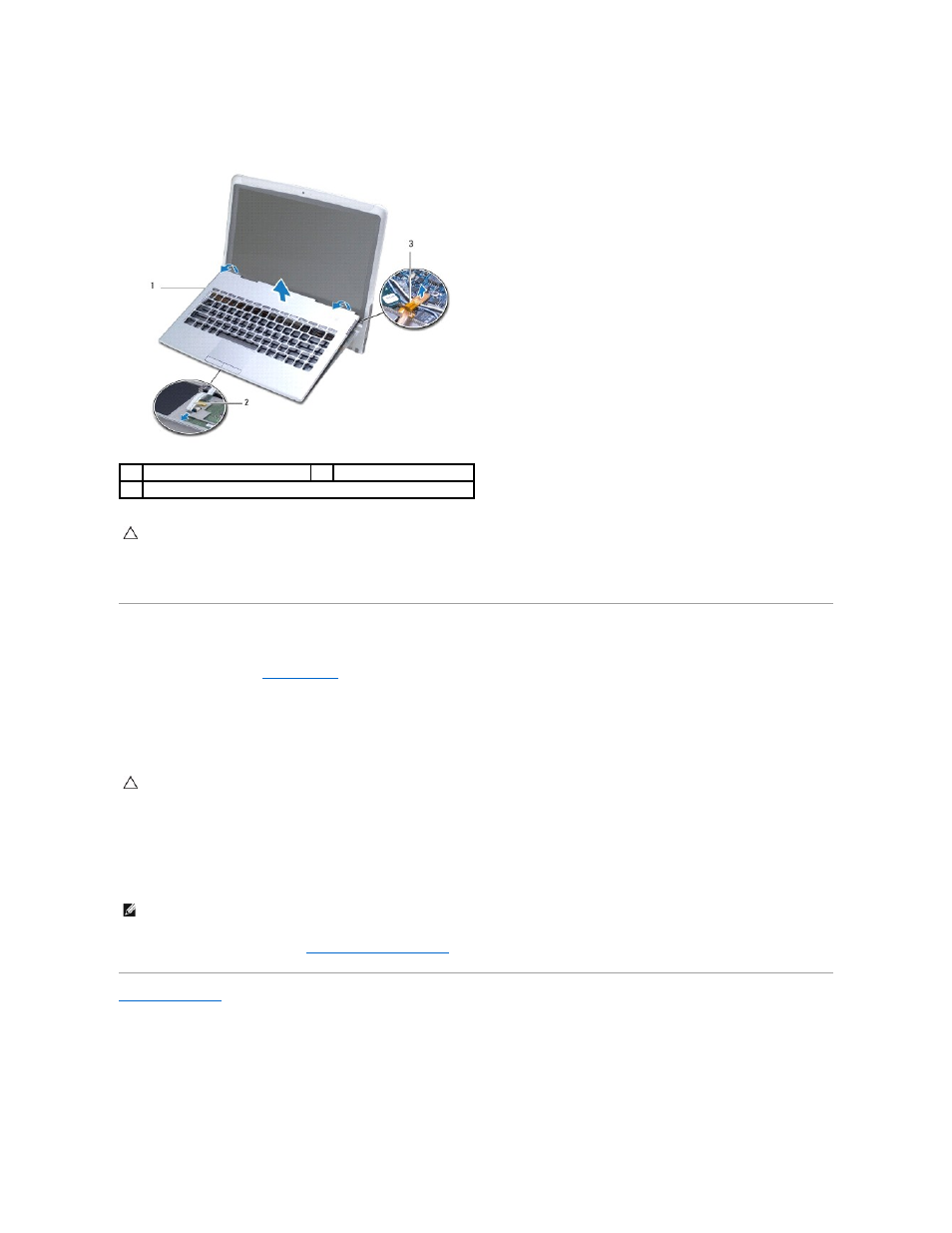 Replacing the palm rest assembly | Dell Adamo XPS (Late 2009) User Manual | Page 33 / 59