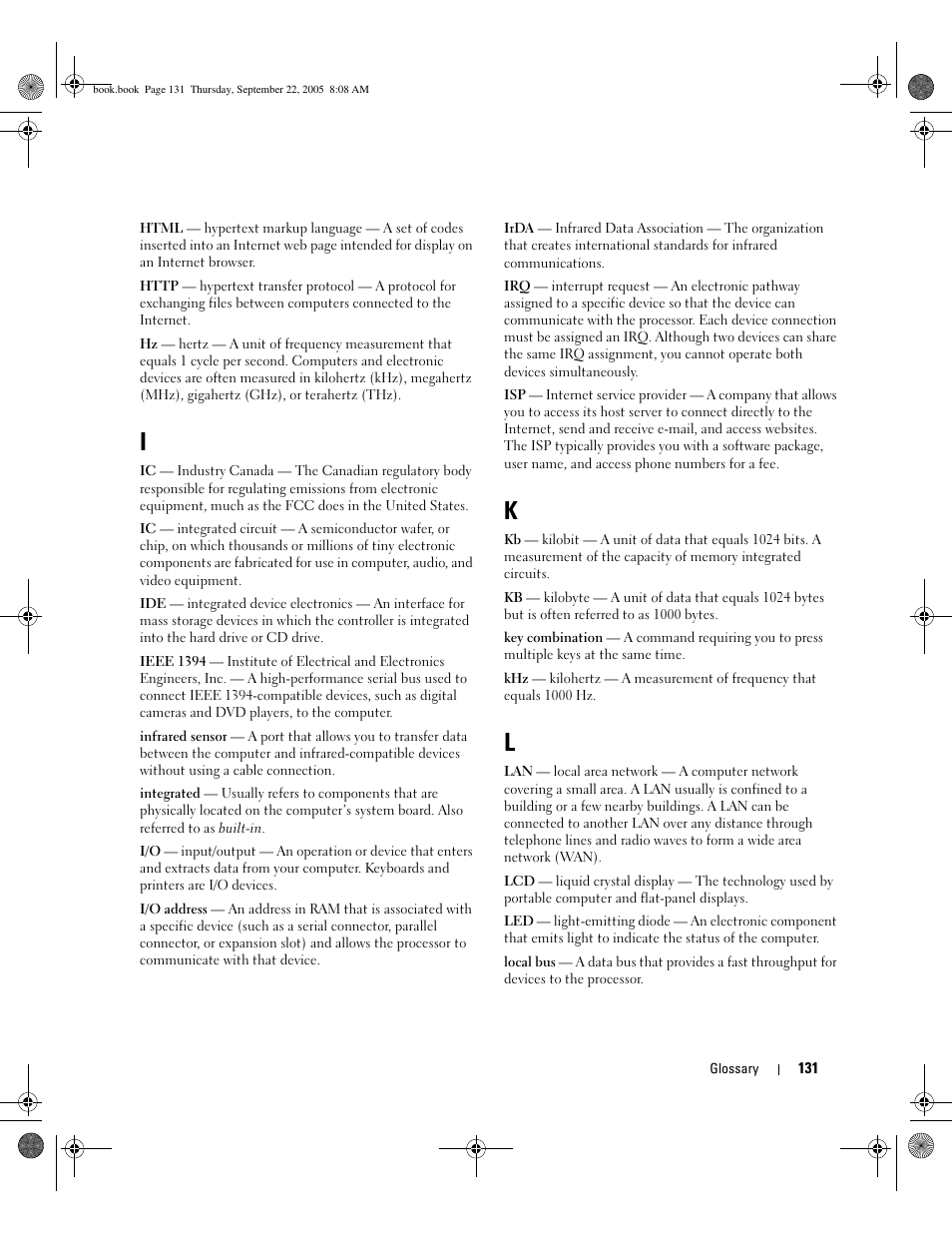 Dell Inspiron 1300 User Manual | Page 131 / 142