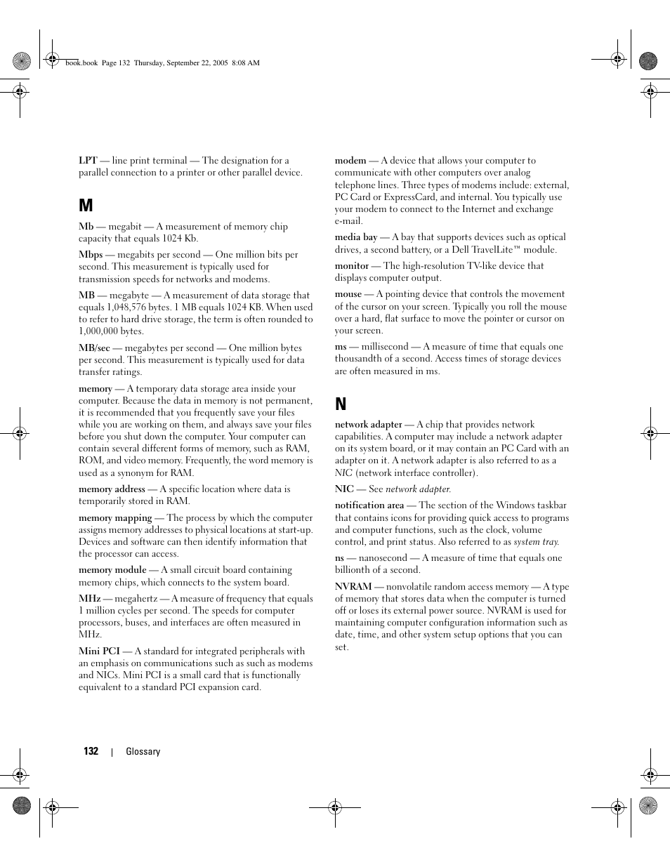 Dell Inspiron 1300 User Manual | Page 132 / 142