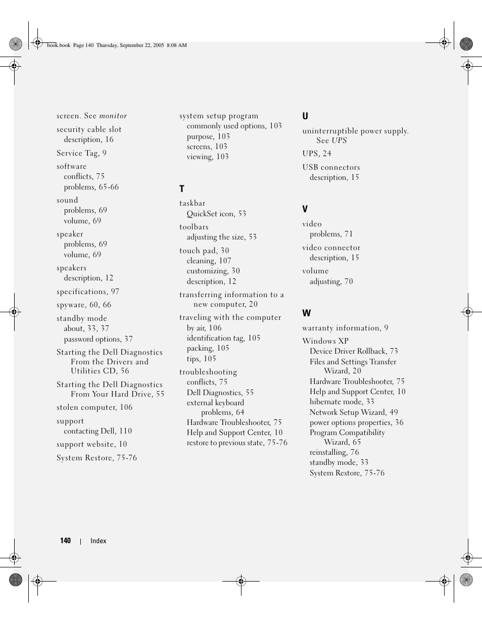 Dell Inspiron 1300 User Manual | Page 140 / 142