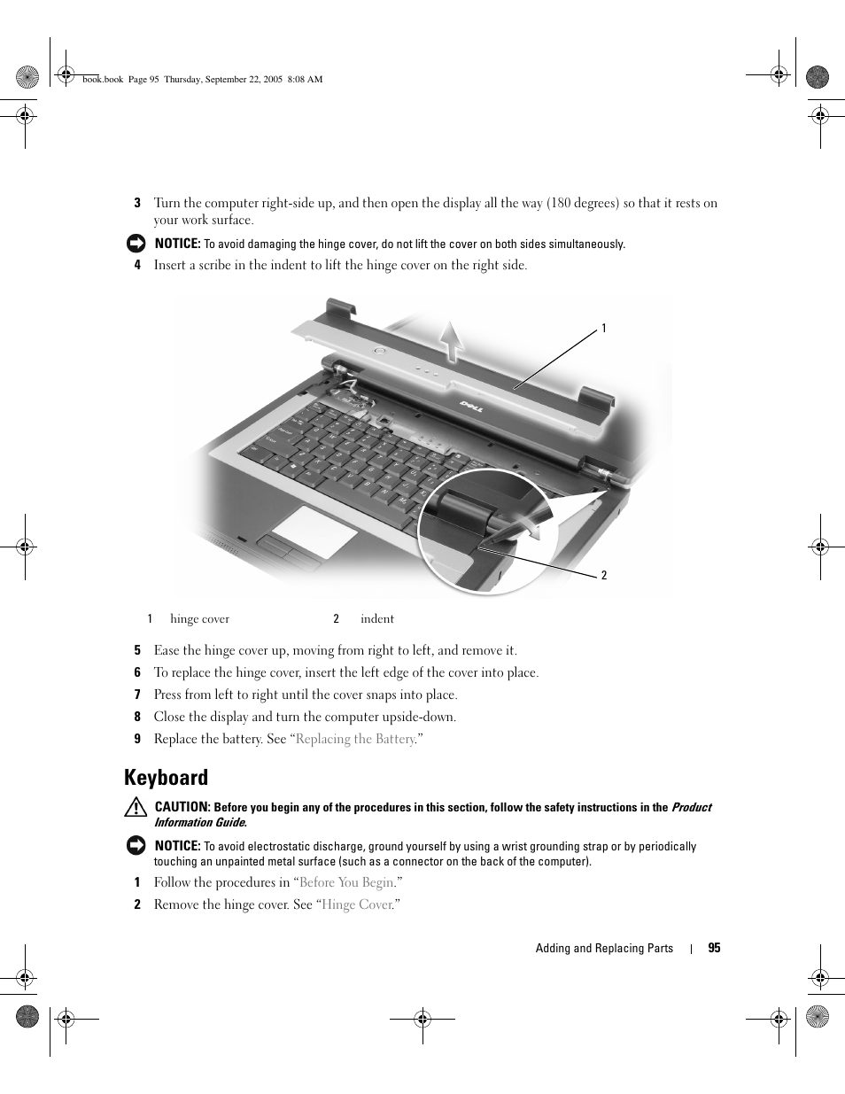 Keyboard | Dell Inspiron 1300 User Manual | Page 95 / 142