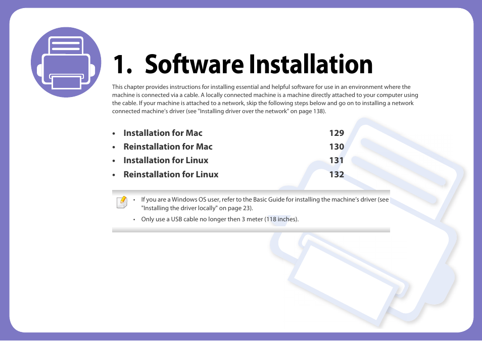 Software installation | Dell B1265dfw  Multifunction Mono Laser Printer User Manual | Page 128 / 284
