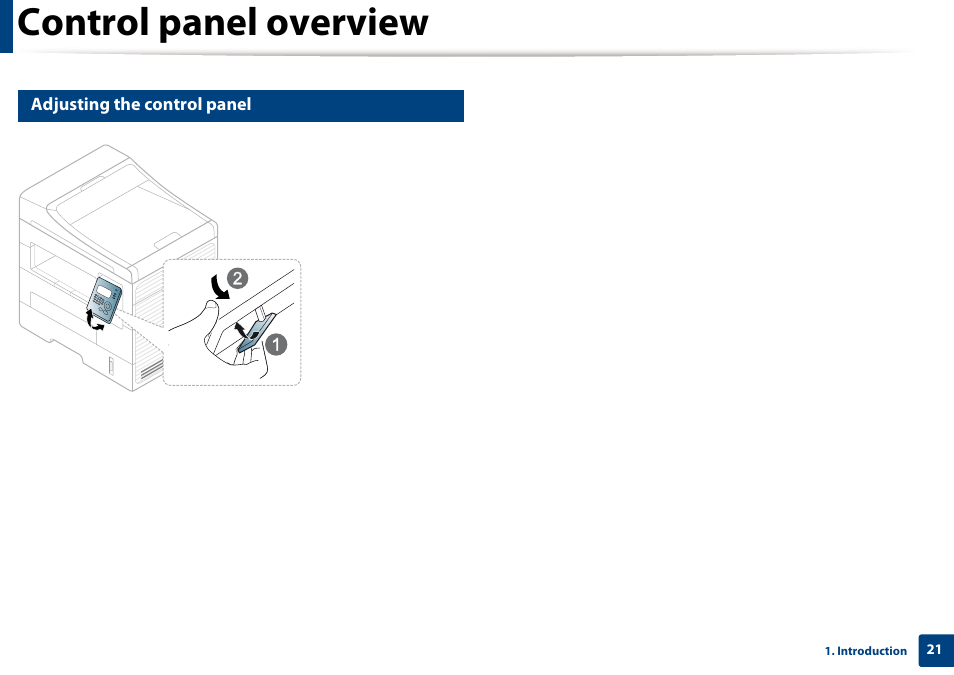 Control panel overview | Dell B1265dfw  Multifunction Mono Laser Printer User Manual | Page 21 / 284