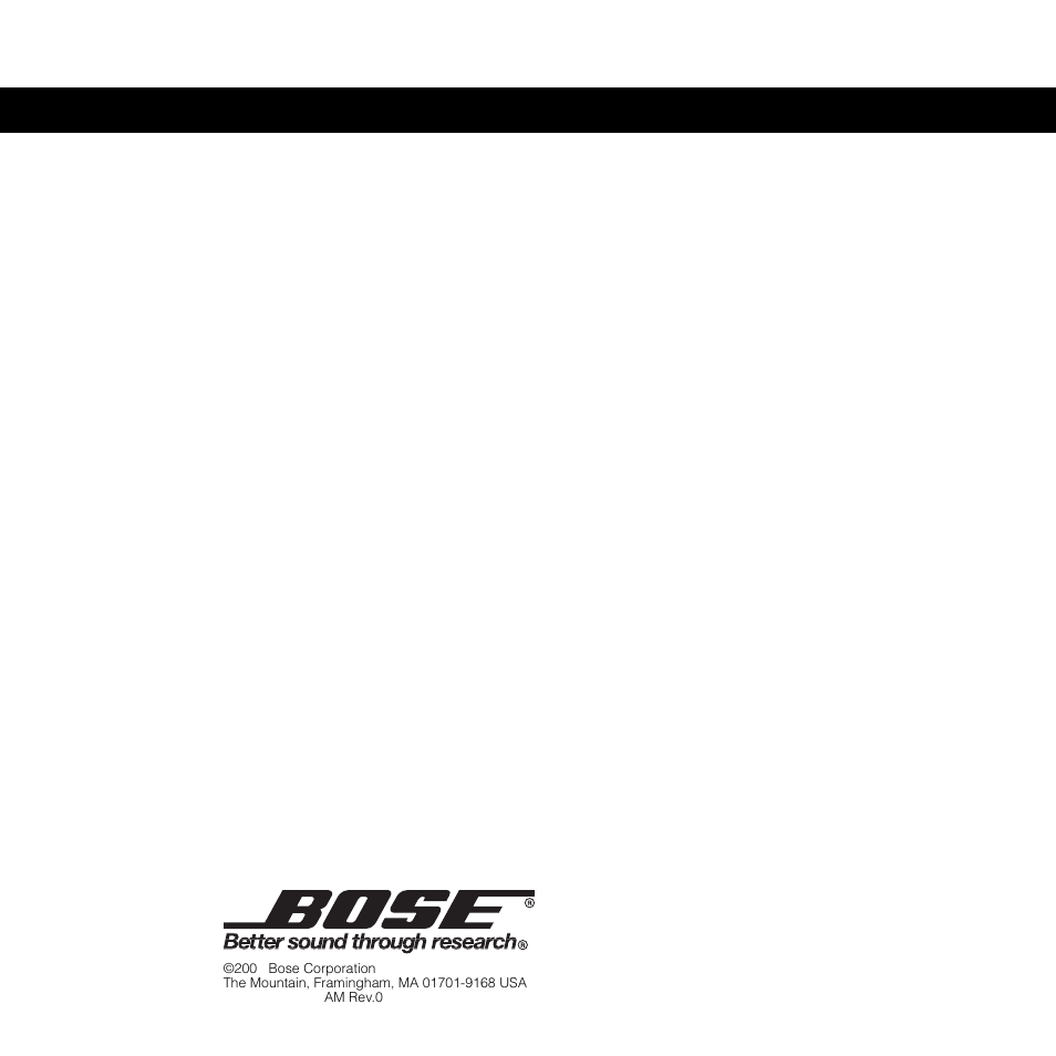 Bose PM-1 User Manual | Page 14 / 14