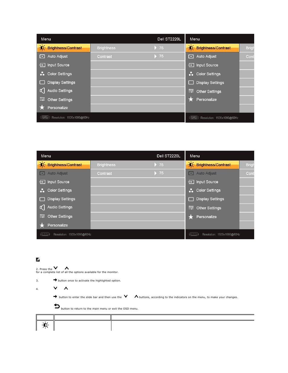 Dell ST2220L Monitor User Manual | Page 15 / 33