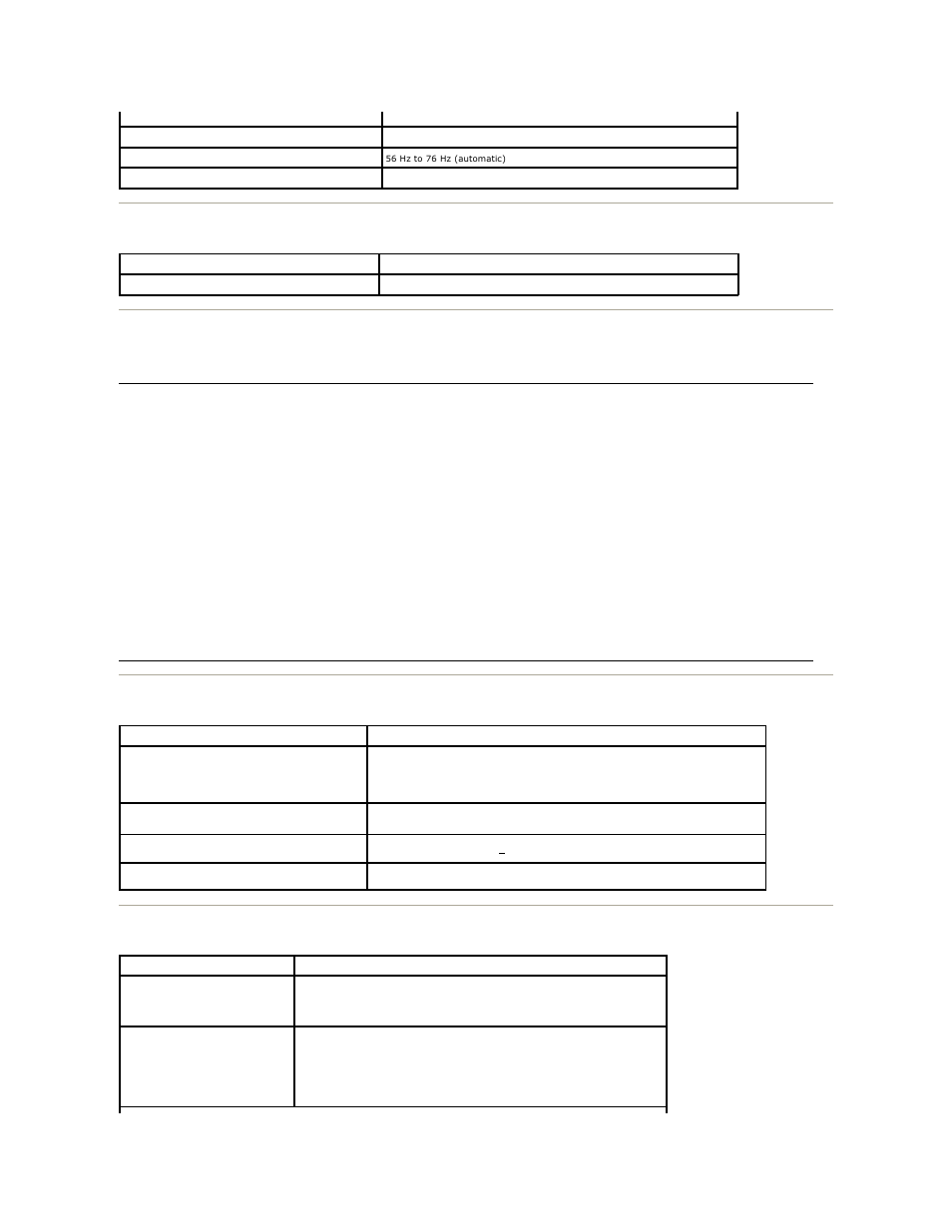 Video supported modes, Preset display modes, Electrical | Physical characteristics | Dell ST2220L Monitor User Manual | Page 8 / 33