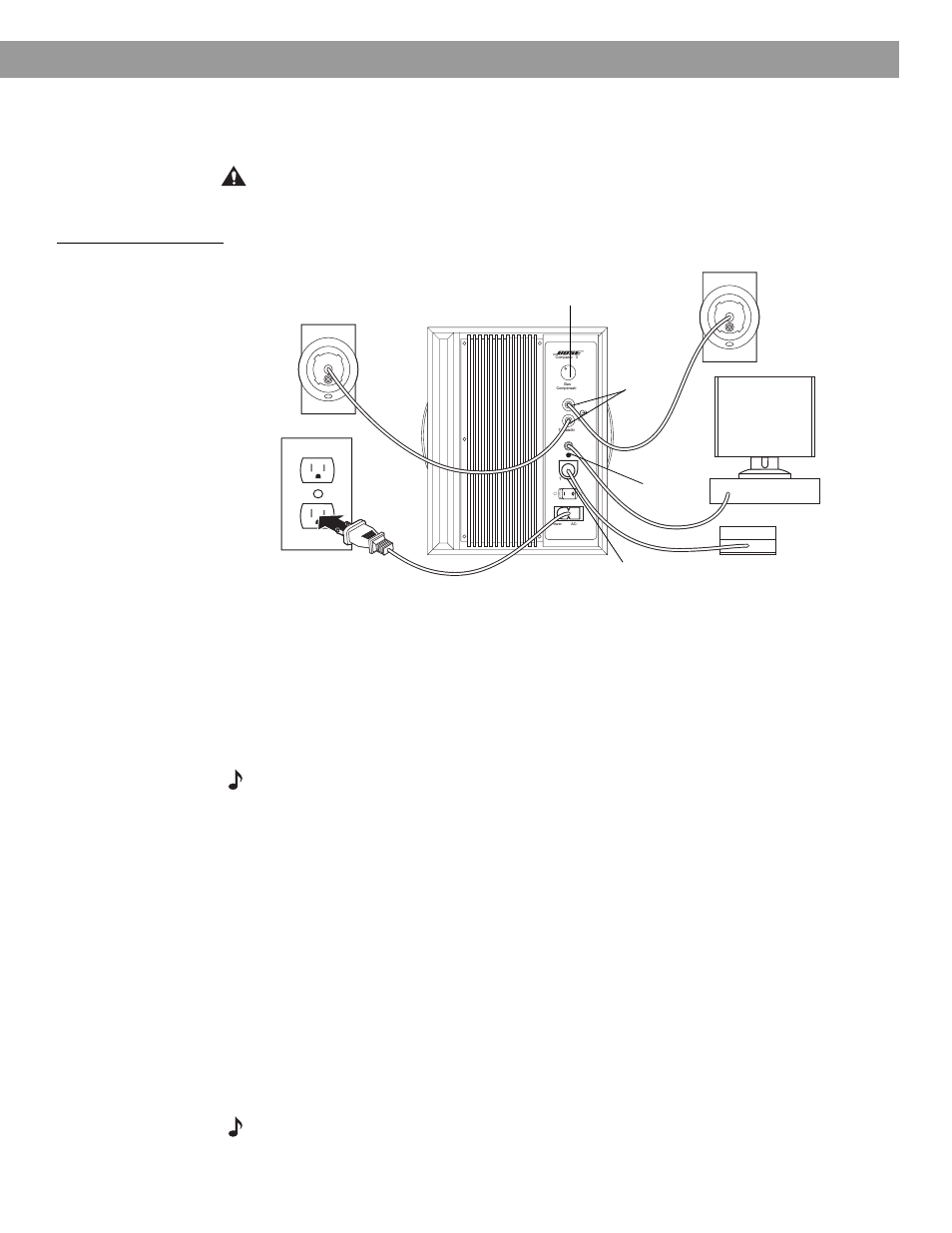 System setup making connections, Additional connections | Bose Companion 3 User Manual | Page 11 / 16