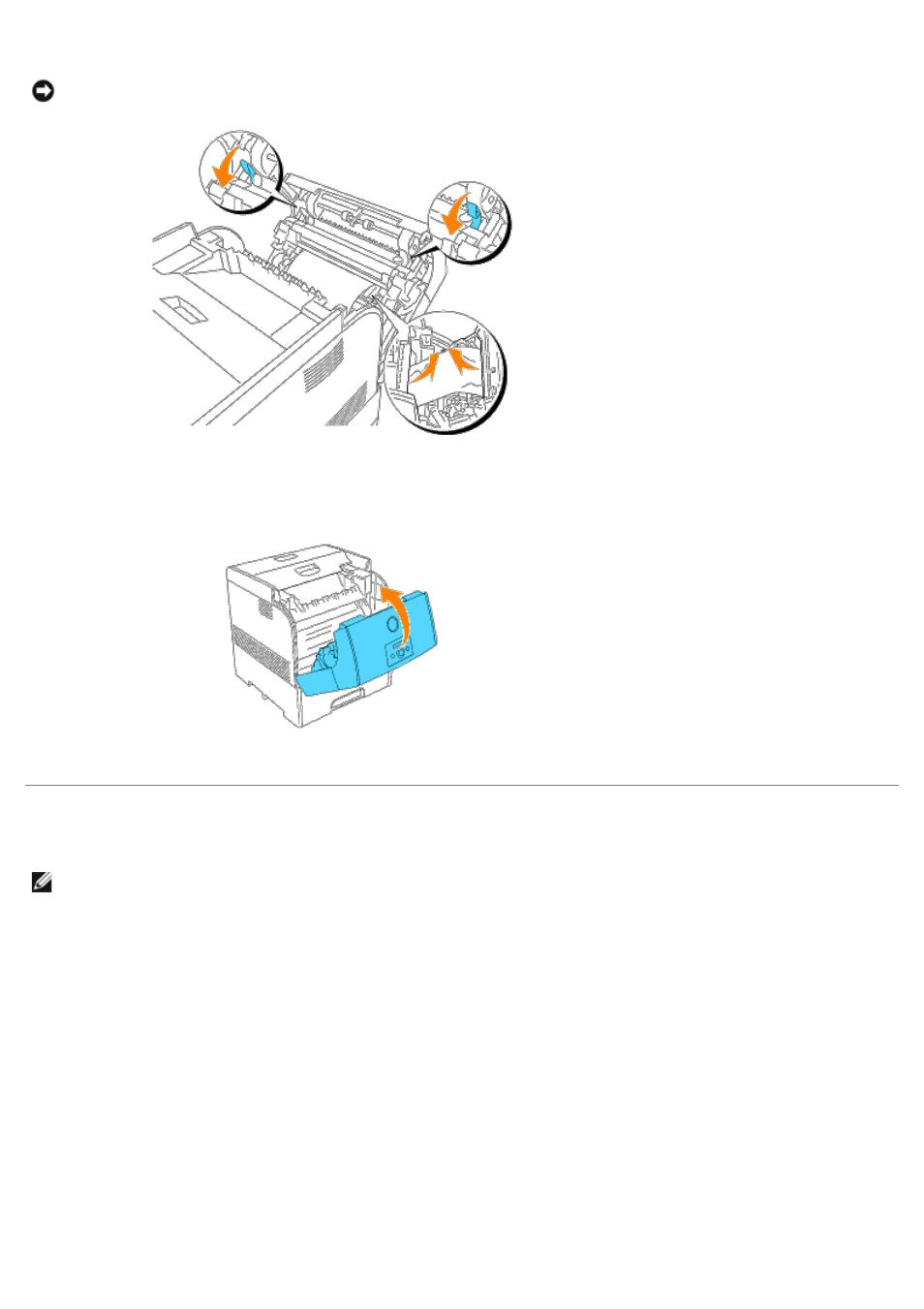Removing print jams from the fuser | Dell 5100cn Color Laser Printer User Manual | Page 148 / 298