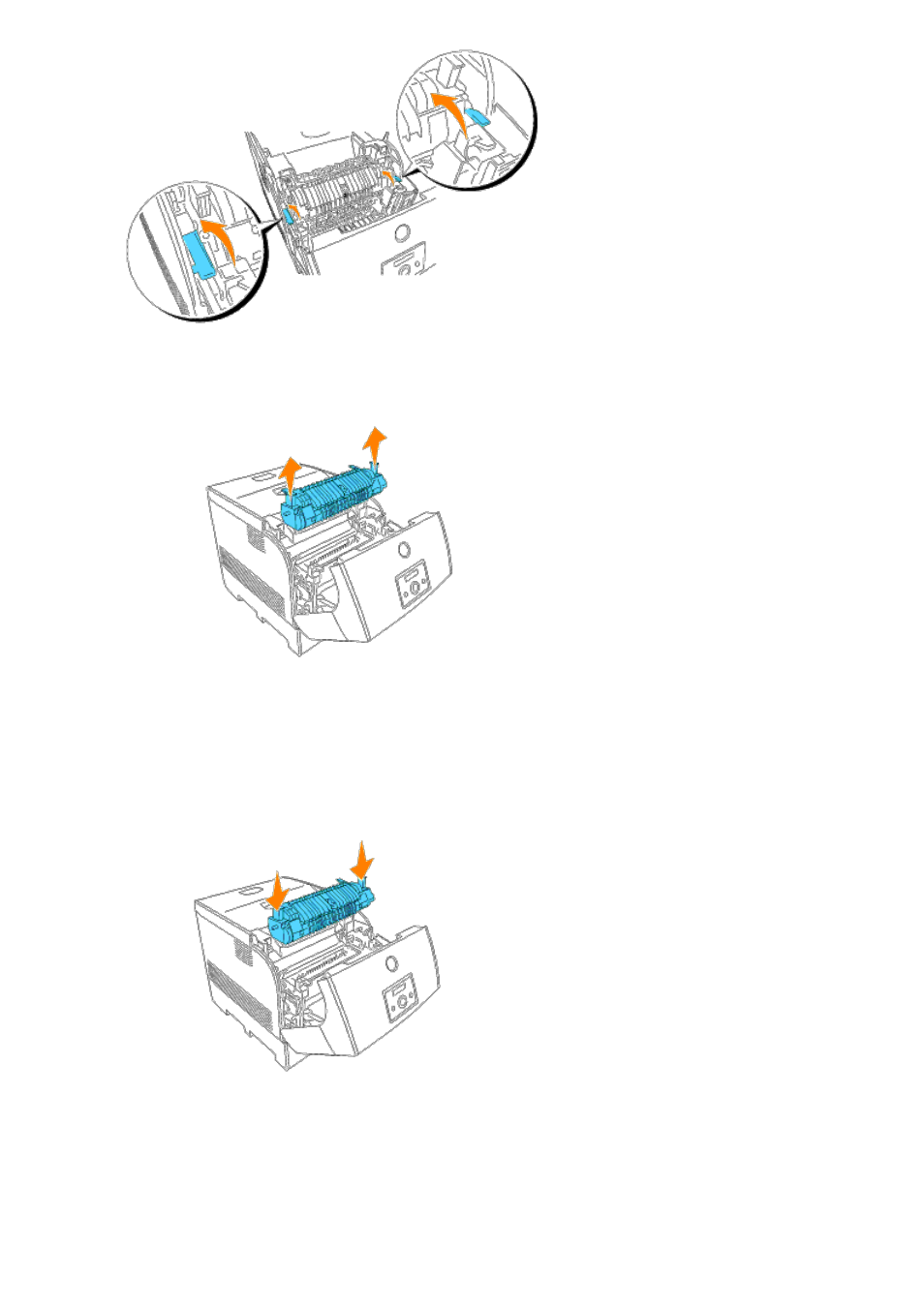 Installing the new fuser | Dell 5100cn Color Laser Printer User Manual | Page 206 / 298