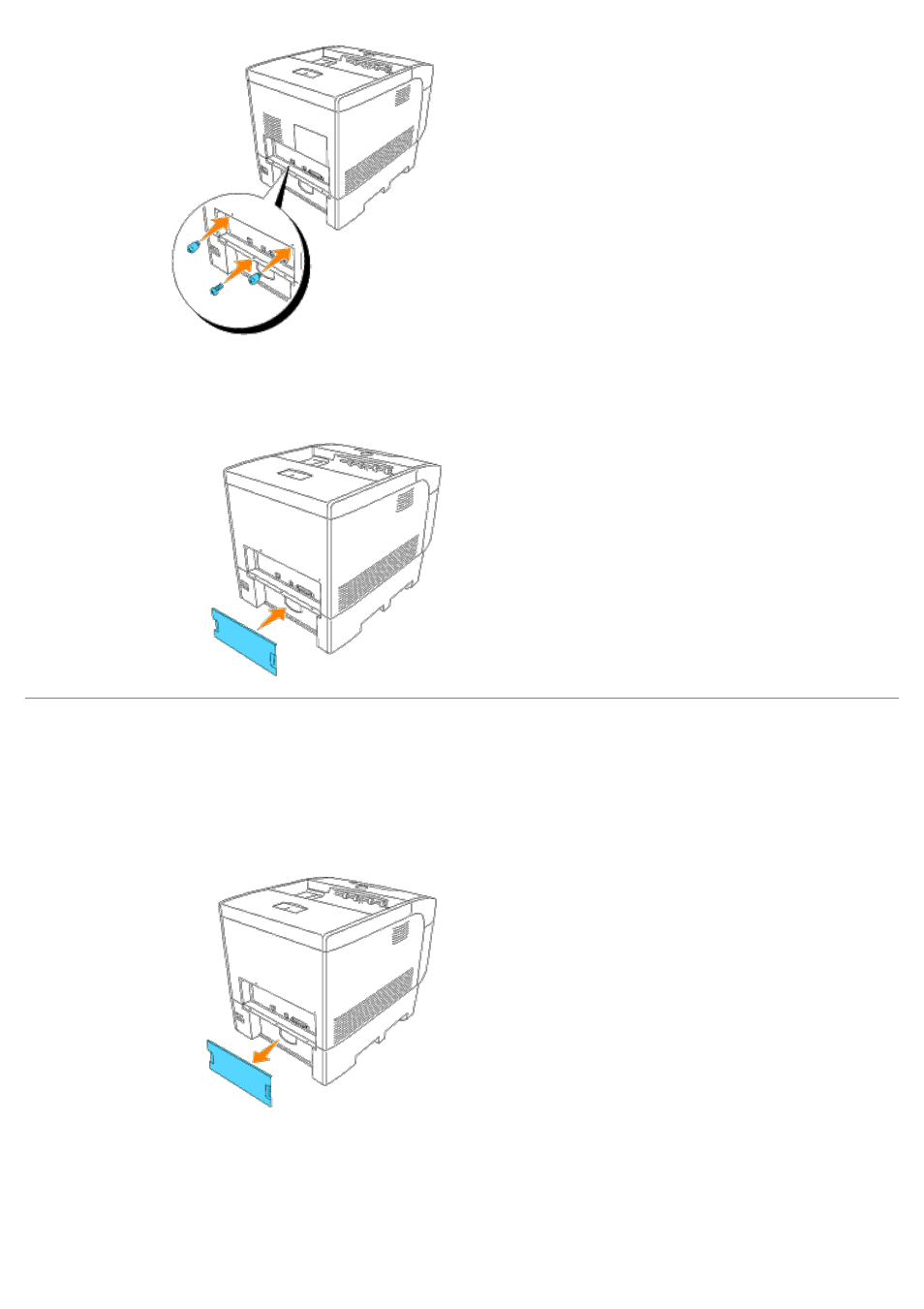 Removing the optional multi protocol card | Dell 5100cn Color Laser Printer User Manual | Page 221 / 298