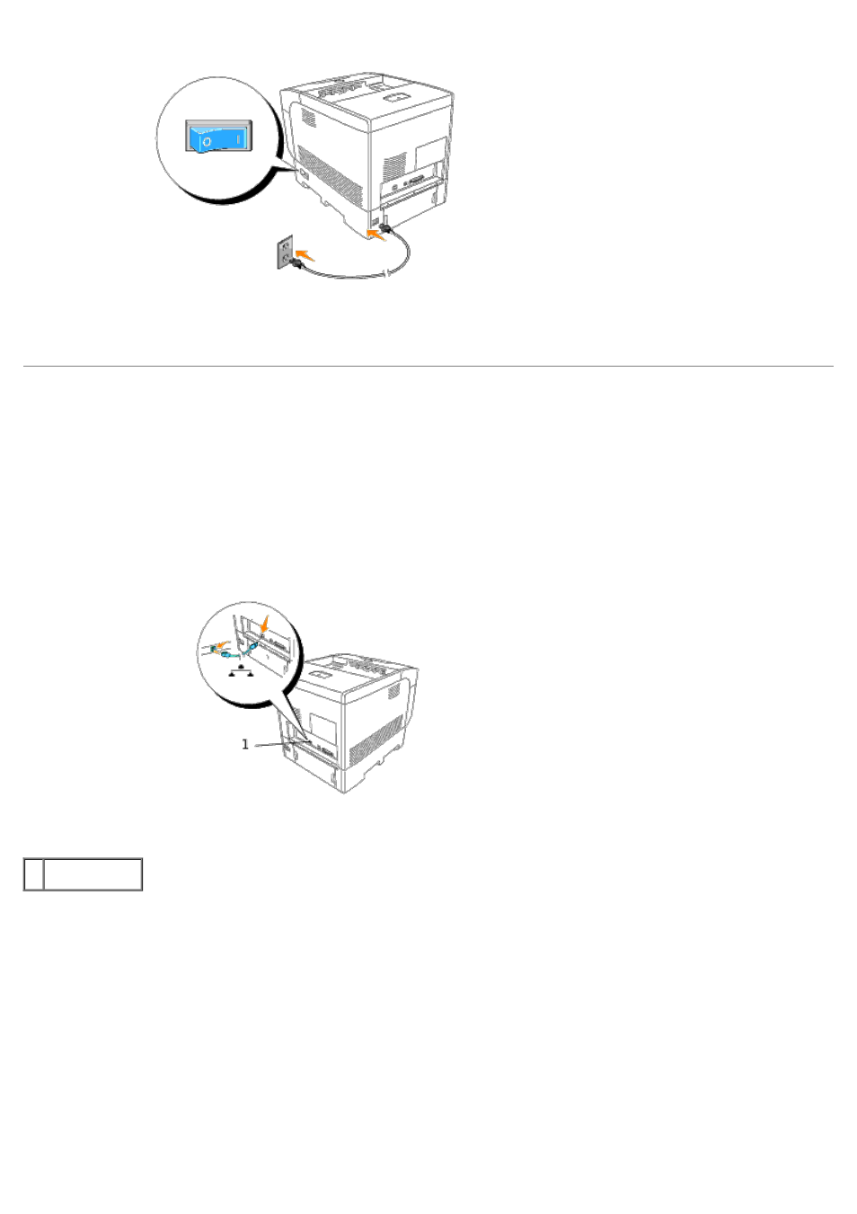 Connecting the printer to the network, Turn on the printer | Dell 5100cn Color Laser Printer User Manual | Page 44 / 298