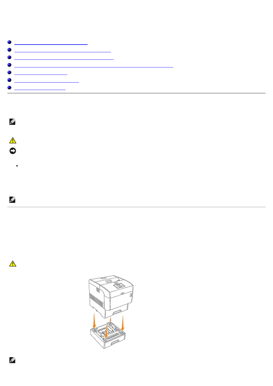 Installing the optional tray module, Installing the optional 500-sheet tray module | Dell 5100cn Color Laser Printer User Manual | Page 48 / 298
