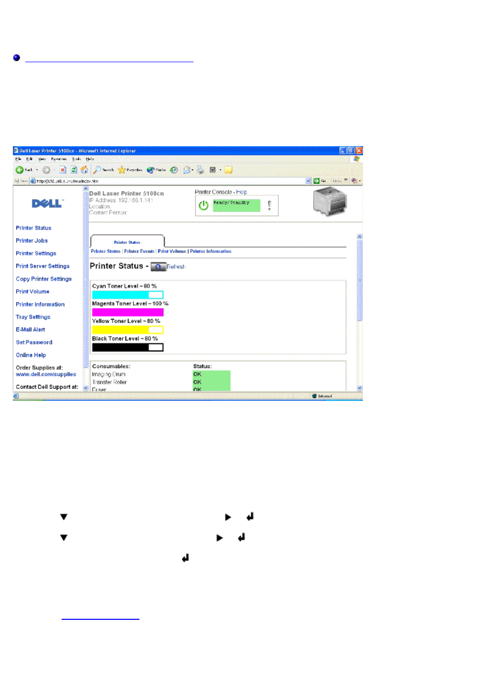Dell printer configuration web tool | Dell 5100cn Color Laser Printer User Manual | Page 6 / 298