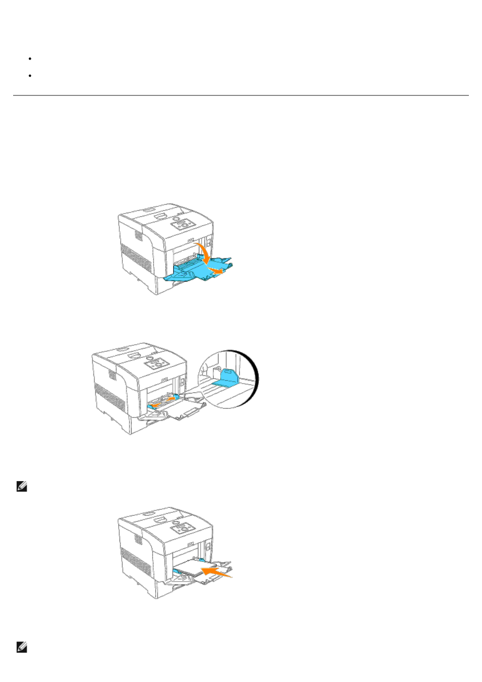 Loading the multipurpose feeder | Dell 5100cn Color Laser Printer User Manual | Page 85 / 298