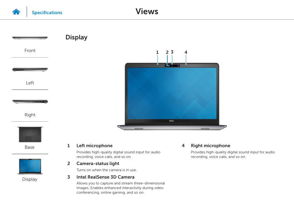 Display, Views | Dell Inspiron 15 (5548, Early 2015) User Manual | Page 6 / 22
