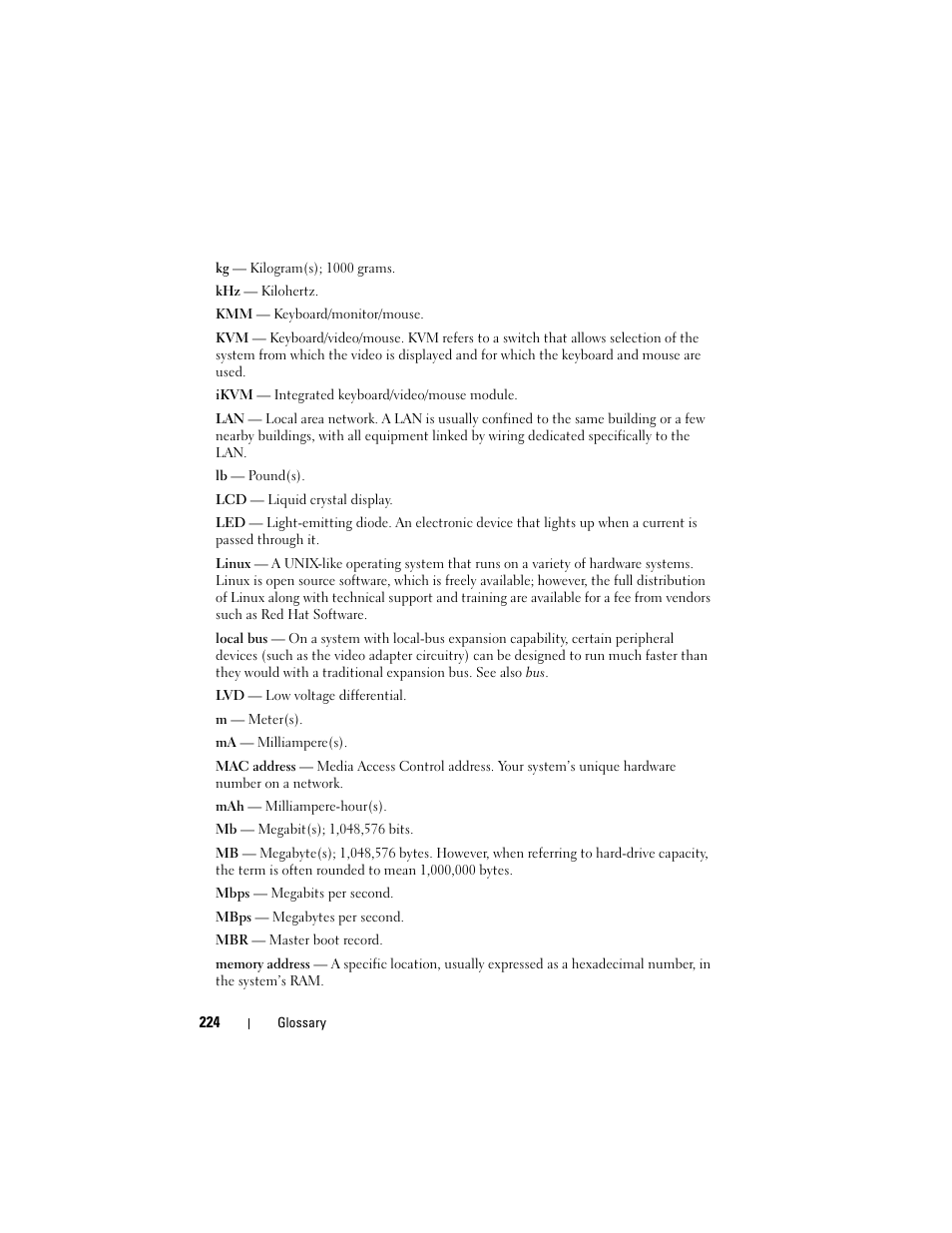 Dell PowerEdge M600 User Manual | Page 224 / 236