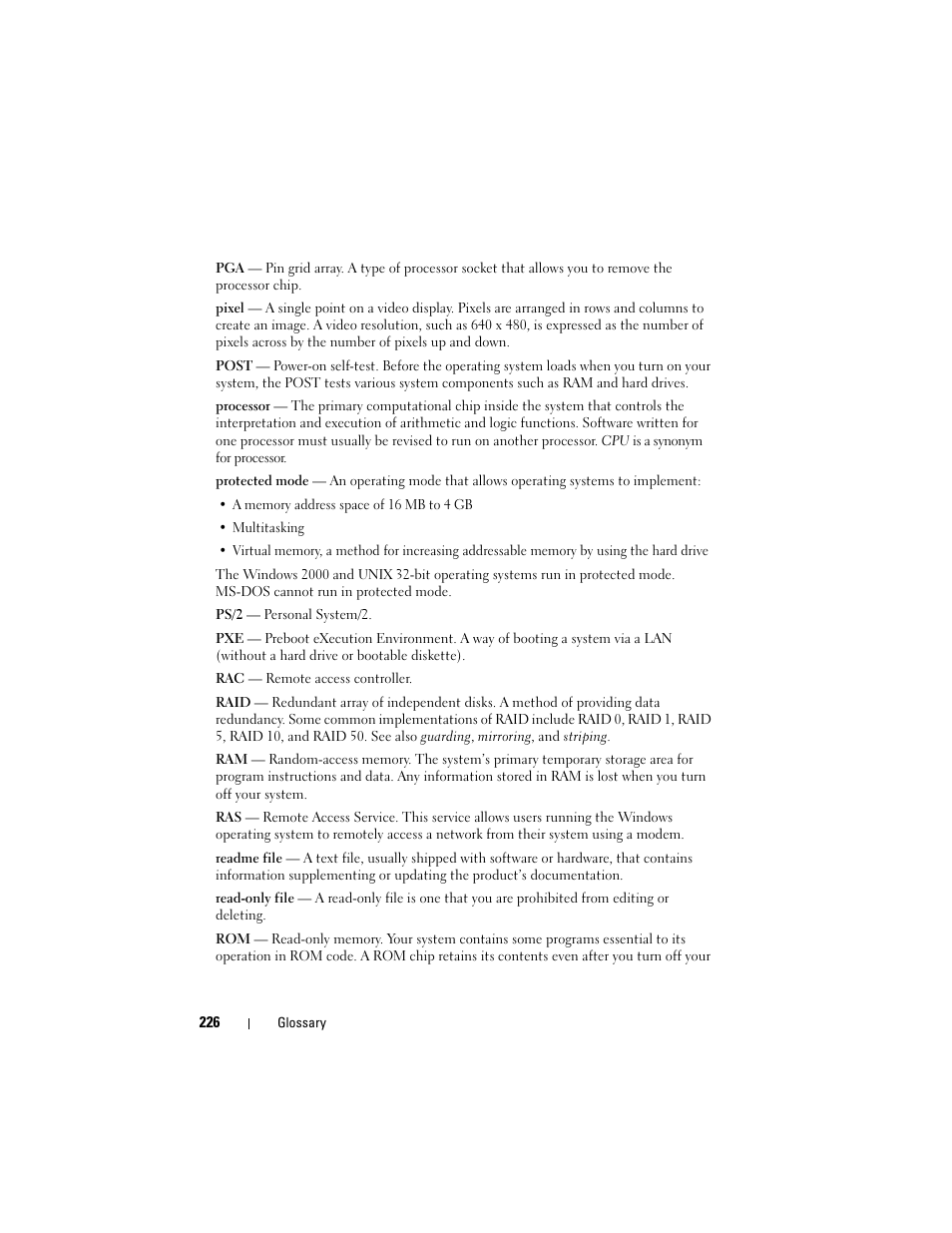 Dell PowerEdge M600 User Manual | Page 226 / 236