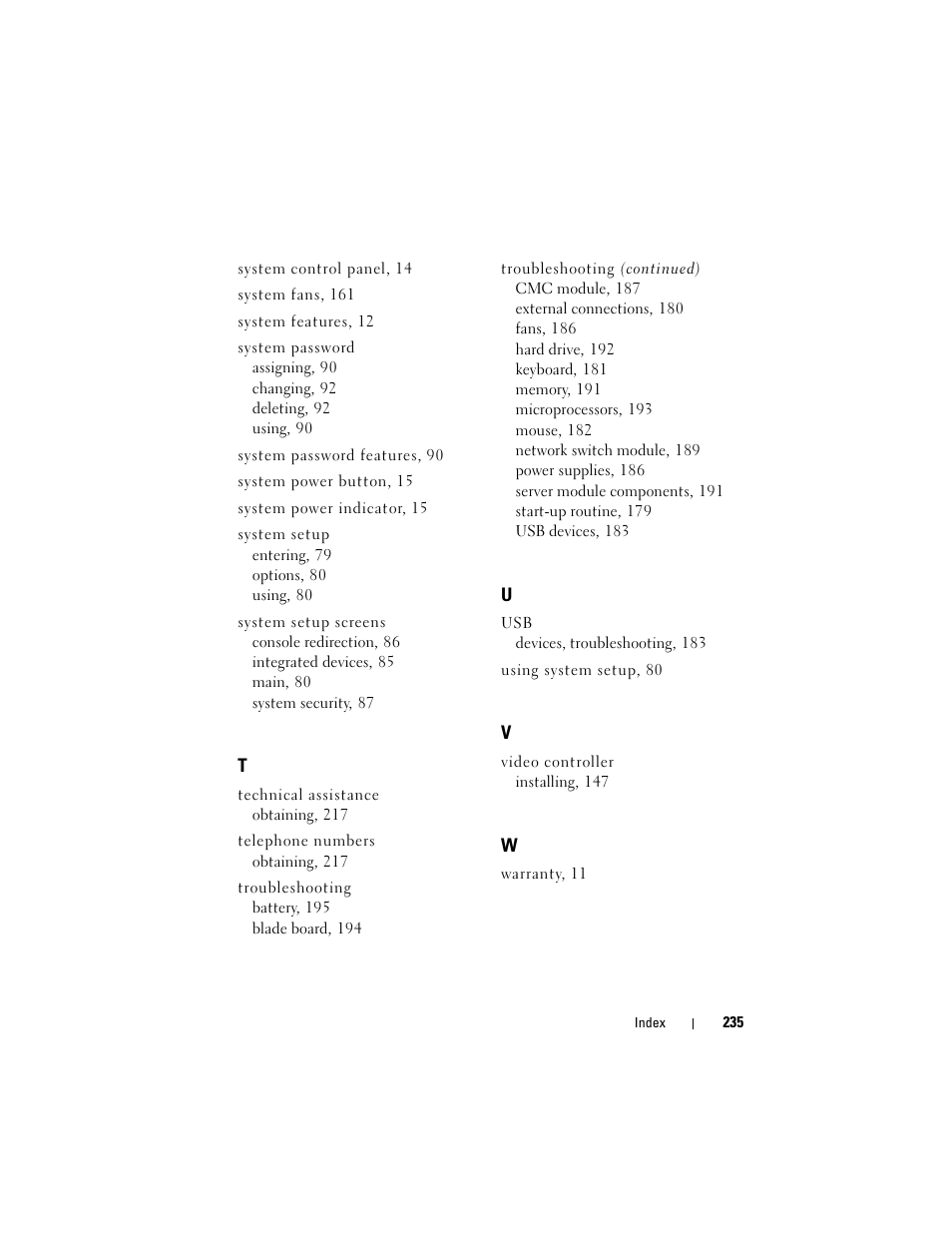 Dell PowerEdge M600 User Manual | Page 235 / 236