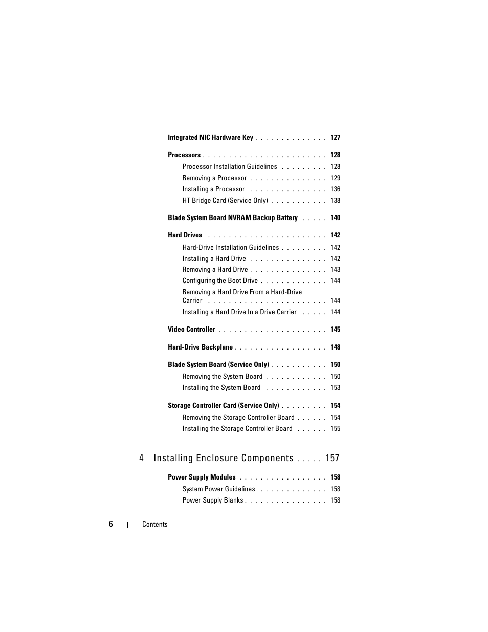 4installing enclosure components | Dell PowerEdge M600 User Manual | Page 6 / 236