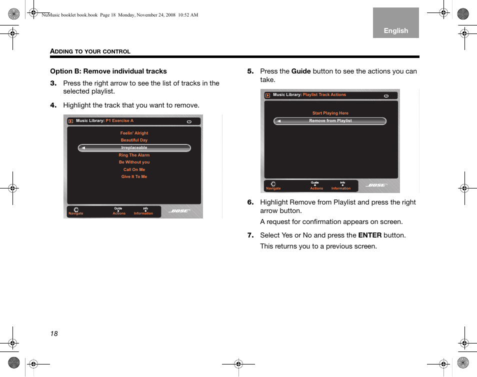 Bose uMusic + AM314482 User Manual | Page 20 / 32