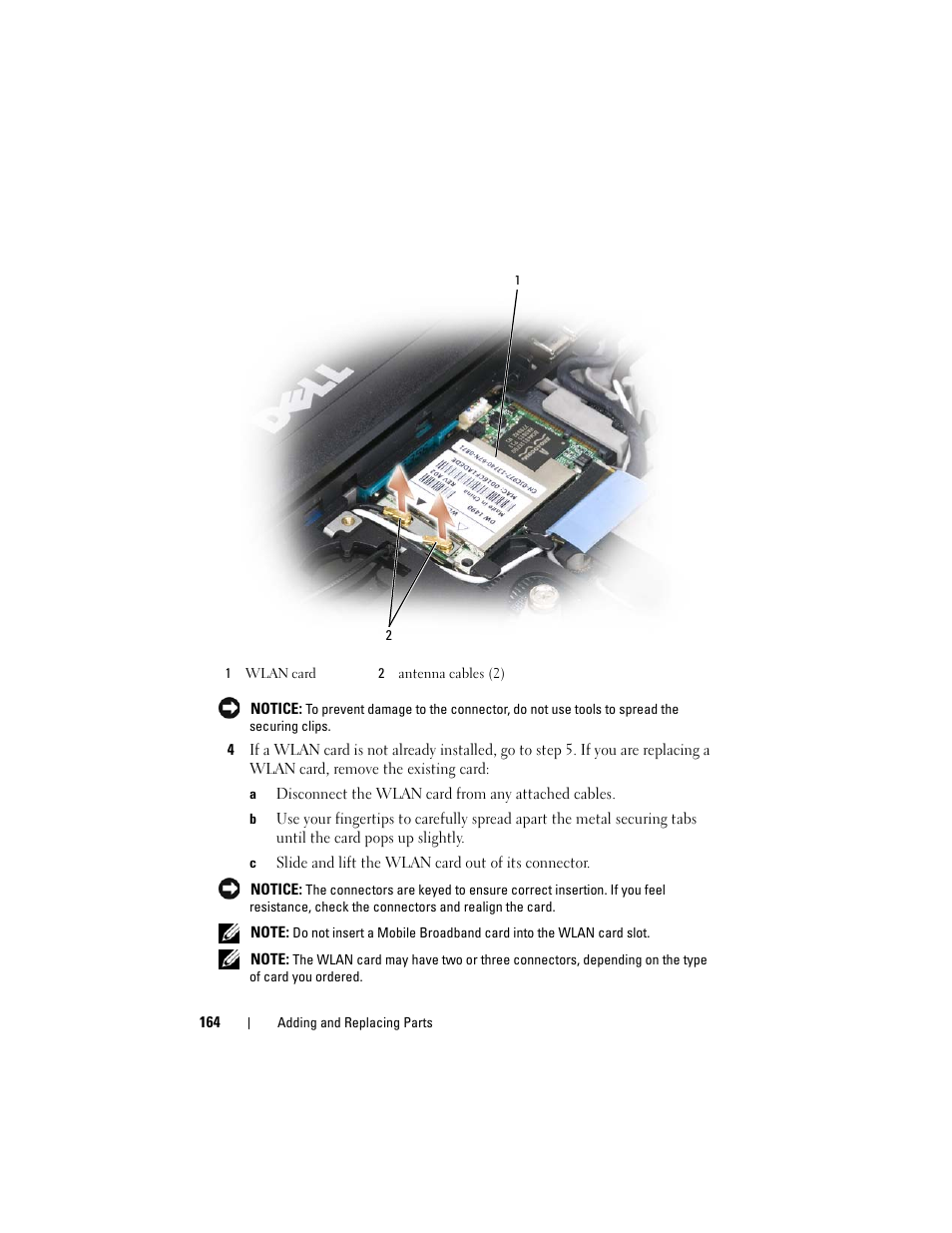 Dell Latitude D630C (Late 2008) User Manual | Page 164 / 218