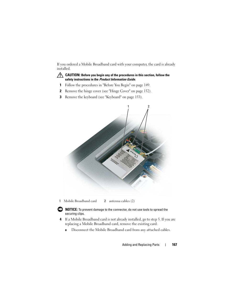 Dell Latitude D630C (Late 2008) User Manual | Page 167 / 218