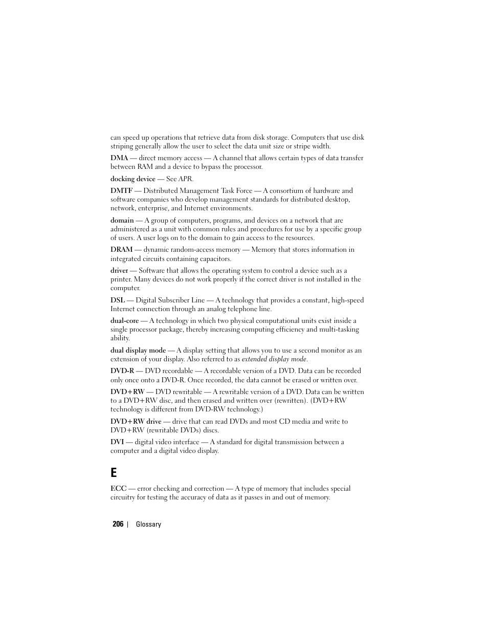 Dell Latitude D630C (Late 2008) User Manual | Page 206 / 218