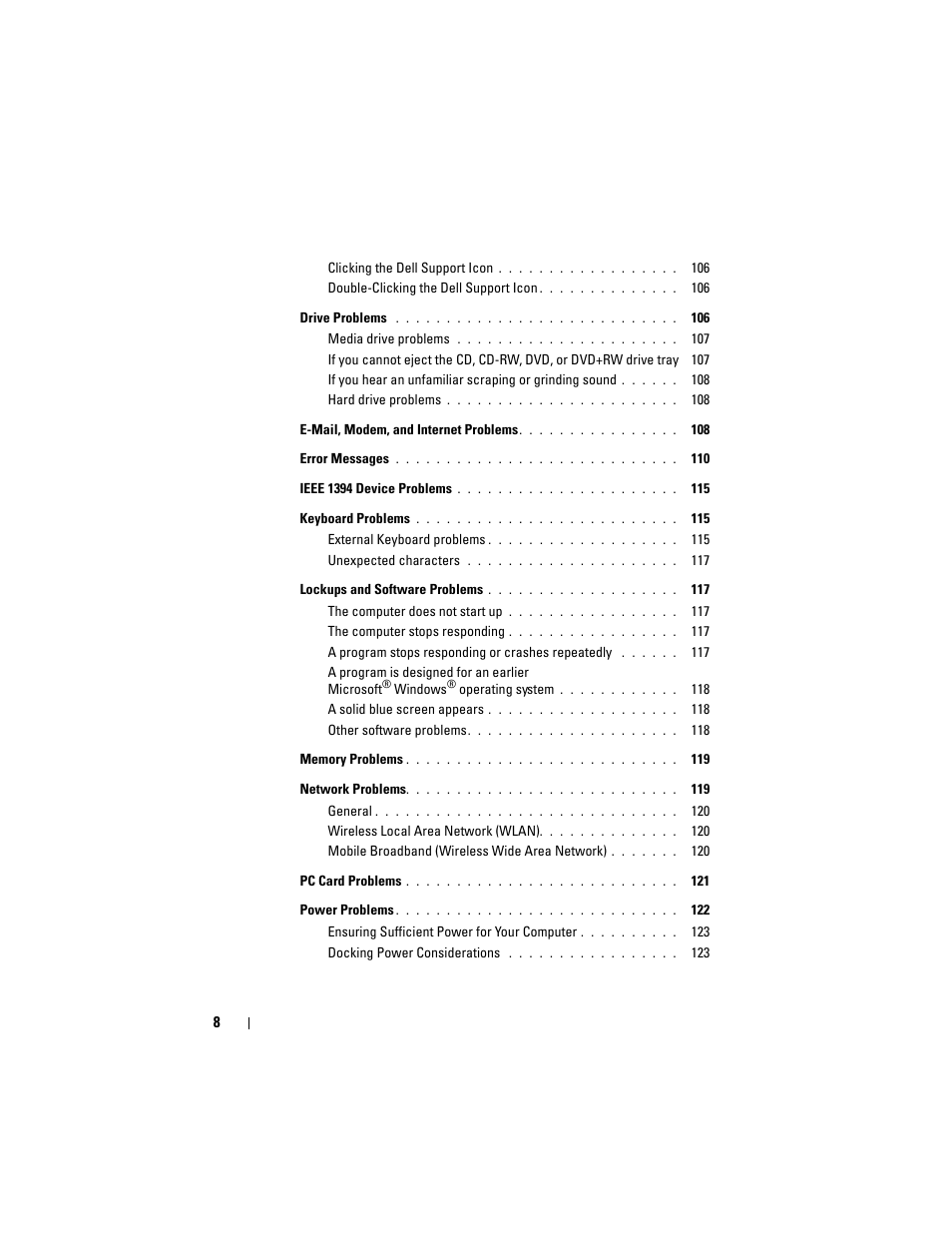 Dell Latitude D630C (Late 2008) User Manual | Page 8 / 218