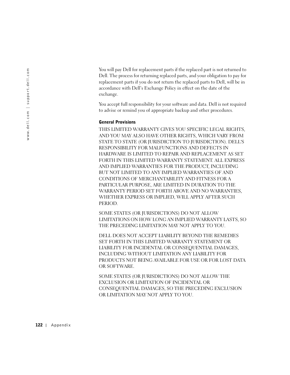 Dell Dimension 4500 User Manual | Page 122 / 142