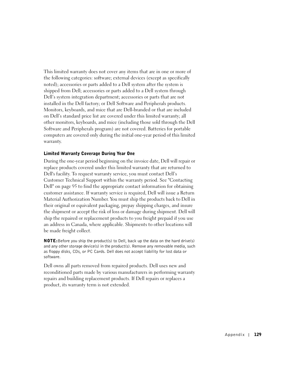 Dell Dimension 4500 User Manual | Page 129 / 142