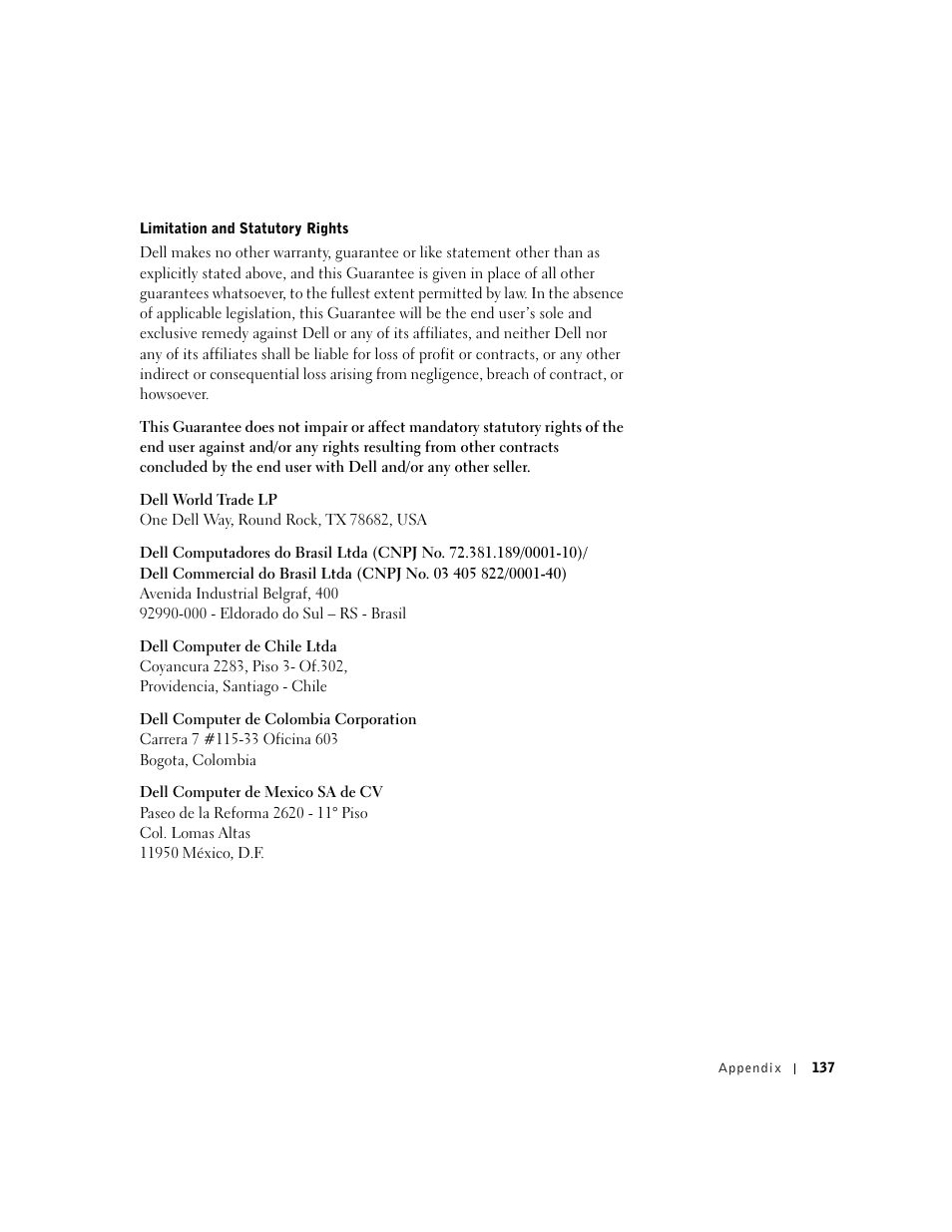 Dell Dimension 4500 User Manual | Page 137 / 142