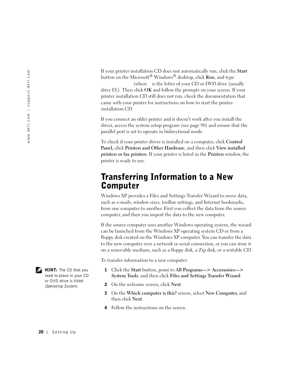 Dell Dimension 4500 User Manual | Page 20 / 142